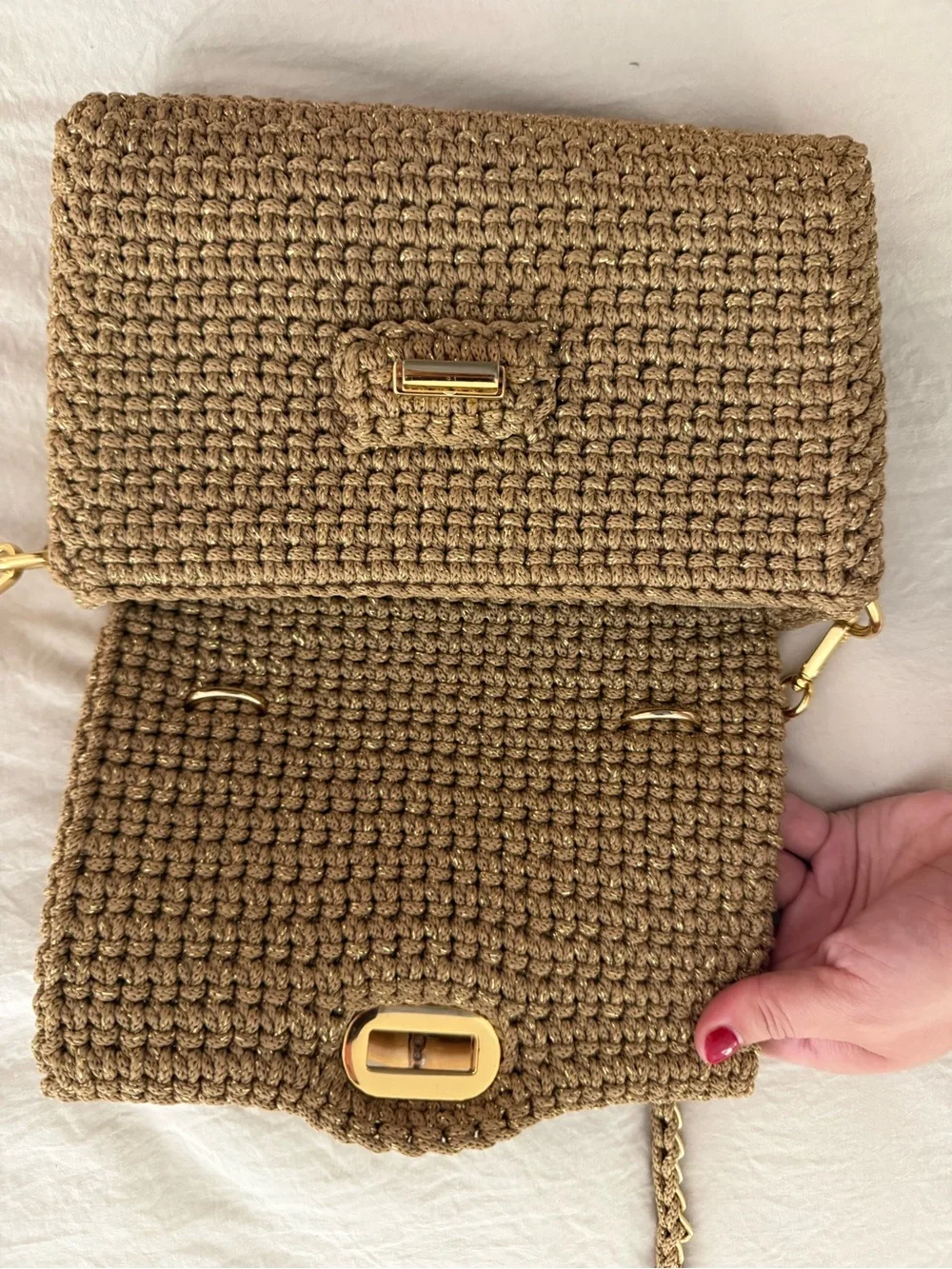Mara Brazil Serena Lurex Woven Bag